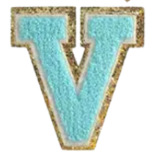 Letter Patches: Teal