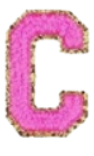Letter Patches: Bubblegum Pink