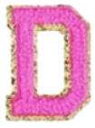 Letter Patches: Bubblegum Pink