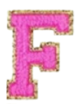 Letter Patches: Bubblegum Pink