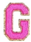 Letter Patches: Bubblegum Pink