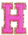 Letter Patches: Bubblegum Pink