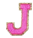 Letter Patches: Bubblegum Pink