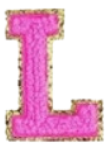 Letter Patches: Bubblegum Pink