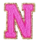 Letter Patches: Bubblegum Pink