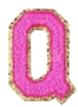 Letter Patches: Bubblegum Pink