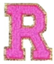 Letter Patches: Bubblegum Pink