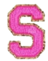 Letter Patches: Bubblegum Pink