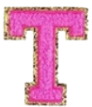 Letter Patches: Bubblegum Pink