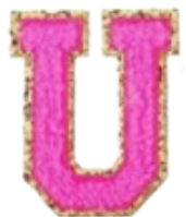 Letter Patches: Bubblegum Pink