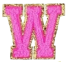 Letter Patches: Bubblegum Pink