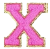 Letter Patches: Bubblegum Pink