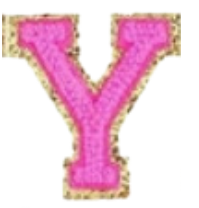 Letter Patches: Bubblegum Pink