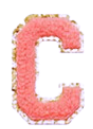 Letter Patches: Coral