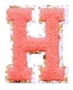 Letter Patches: Coral