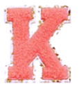 Letter Patches: Coral
