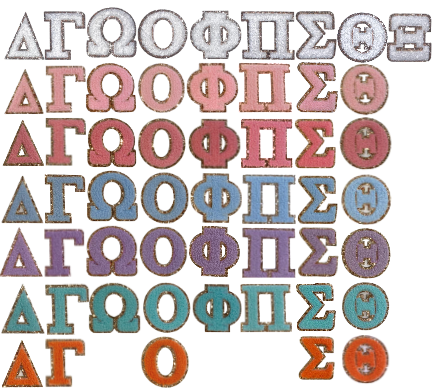 Letter Patches: Greek Sorority