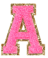 Letter Patches: SCL Rainbow Glitter