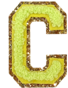 Letter Patches: SCL Rainbow Glitter