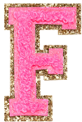 Letter Patches: SCL Rainbow Glitter