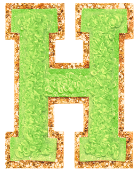 Letter Patches: SCL Rainbow Glitter