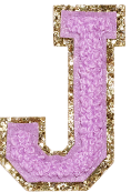 Letter Patches: SCL Rainbow Glitter