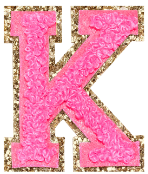 Letter Patches: SCL Rainbow Glitter