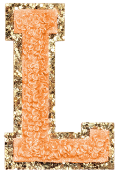 Letter Patches: SCL Rainbow Glitter