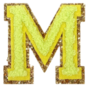 Letter Patches: SCL Rainbow Glitter