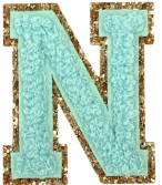 Letter Patches: SCL Rainbow Glitter