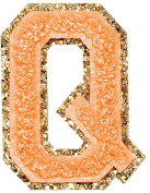 Letter Patches: SCL Rainbow Glitter