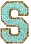 Letter Patches: SCL Rainbow Glitter