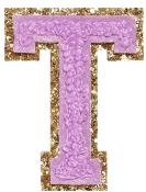 Letter Patches: SCL Rainbow Glitter
