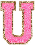 Letter Patches: SCL Rainbow Glitter