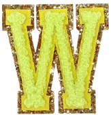 Letter Patches: SCL Rainbow Glitter