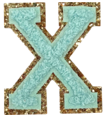 Letter Patches: SCL Rainbow Glitter