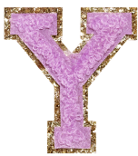 Letter Patches: SCL Rainbow Glitter