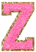 Letter Patches: SCL Rainbow Glitter