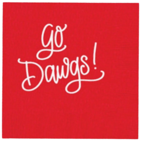 Go Dawgs Red Napkins