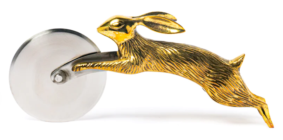 Gold Rabbit Pizza Cutter