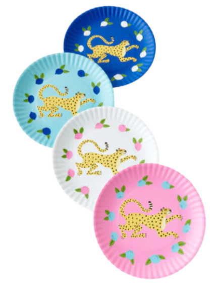 Leopard Print Melamine Plate Set