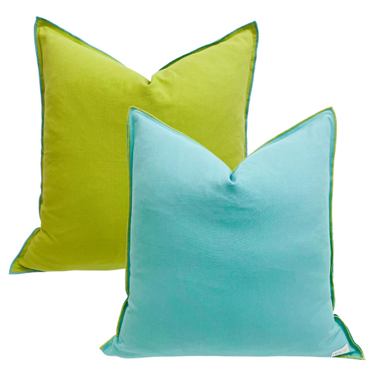 Laura Park Blue/Green Two-Toned 22x22 Pillow