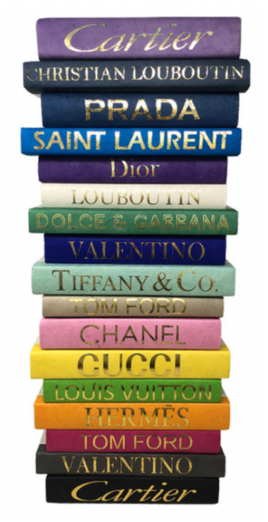 Decorative Books: Gold Lettering on Colorful Spine