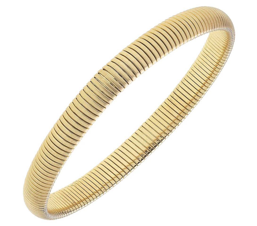 Skinny Soft Gold Stretch Bracelet