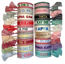 Load image into Gallery viewer, Sorority Woven Tassel Bracelets
