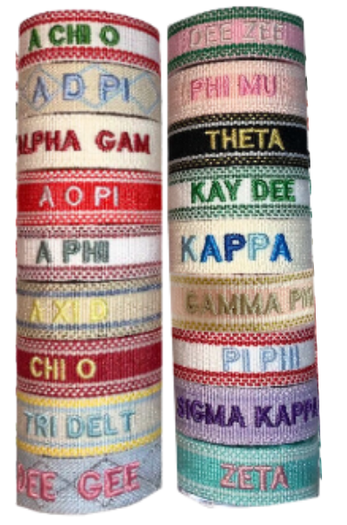 Sorority Woven Tassel Bracelets