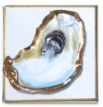 Load image into Gallery viewer, Gold Gilded Oyster on Canvas
