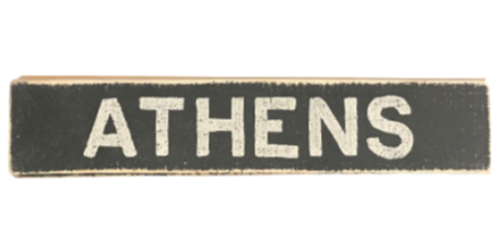Classic City Distressed Black Board Art