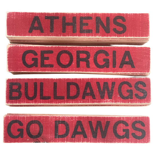 UGA Themed Wooden Distressed Signs