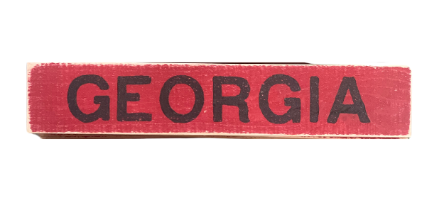 UGA Themed Wooden Distressed Signs
